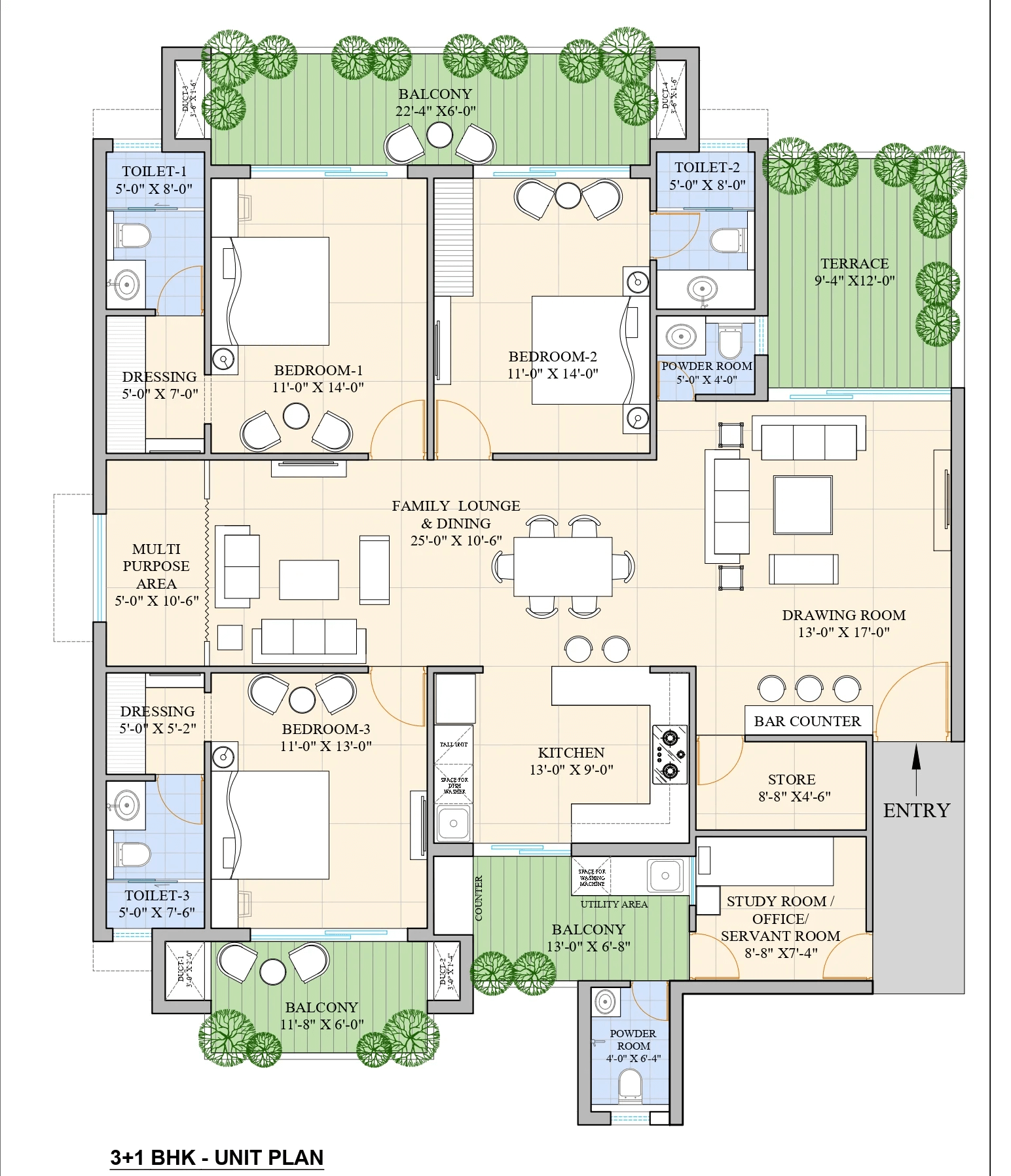 31 Bhk Unit Plan